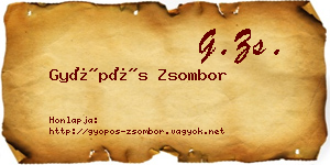 Gyöpös Zsombor névjegykártya